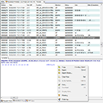 Displaying Monitored Packets in a Table